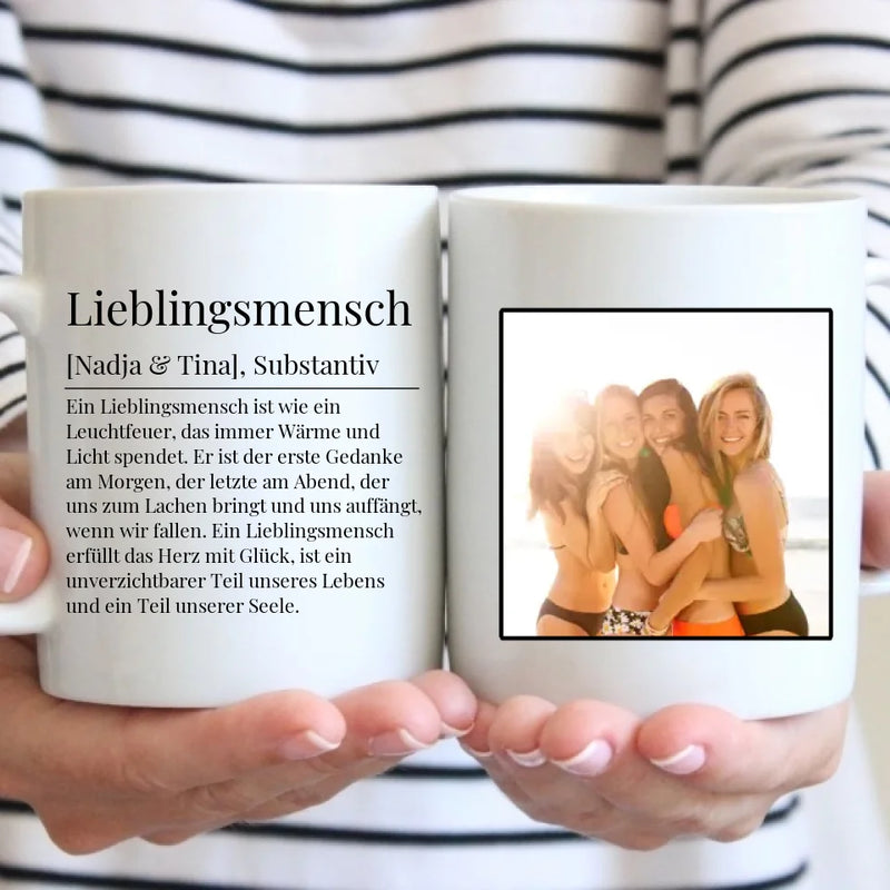 Tasse - Lieblingsmensch Definition mit Bild und Wunschtext - personalisierbar